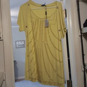 Versace yellow sparkle dress